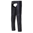 thumbnail image 1 of Ladies Premium Leather Studded Motorcycle Chaps, Black - 2XL, 1 of 1