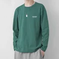 thumbnail image 3 of Camisetas para hombre, sudaderas tipo pulóver, tops verdes holgados, ropa masculina con citas estampadas, manga larga, tendencias de moda Harajuku 2024 a granel, 3 of 5
