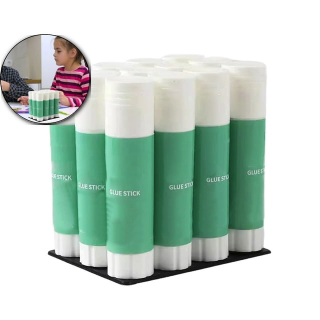 Dvruxg 12-Pack Glue Sticks 0.32 oz Each – All-Purpose Washable Glue for Crafts, DIY Art Projects, Home Use