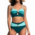 thumbnail image 1 of Traje de baño de una pieza para mujer, moda de primavera para mujer, conservador, color sólido, estilo falda, conjunto de traje de baño con abertura, traje de baño de moda de playa para mujer, trajes, 1 of 7