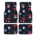 thumbnail image 1 of Fotbe Vintage Rose Juego de 4 Tapetes para Auto con Estampado – Alfombrillas de Goma Reforzada, Diseño Antideslizante, Protección para Todo el Año – Vehículos, Autos, Camionetas y SUVs, 1 of 7