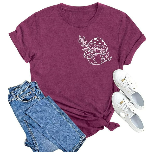 UANWENN T-Shirt Décontracté Imprimé à Col Rond à Manches Courtes pour Femme Haut sous Sarrau Femmes Chandails à Manches Longues Femmes T-Shirt de Course Femmes Hauts d'Été Chemises de Travail Femmes Été Hauts à Manches Longues pour Femmes