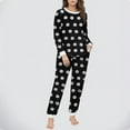 thumbnail image 4 of Fengactive Women's Floral Printed Fuzzy Pajama Set Long Sleeve Top & Pants with Pockets 2 Piece Plush Fleece Lounge Sleepwear, 4 of 6