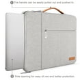 thumbnail image 6 of MOSISO 13.3" Laptop Sleeve Case for Macbook Air/Pro, Water Resistant Polyester Laptop Briefcase Handbag Notebook Case Cover for Surface Lenovo Dell HP ASUS Acer, Gray, 6 of 7
