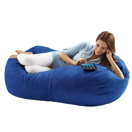 - Jaxx Sofa Saxx 4-foot Bean Bag Lounger, Blueberry Microsuede