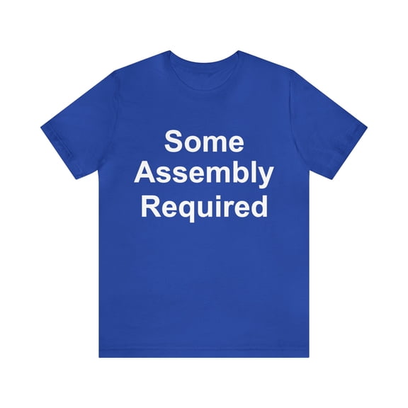Funny Amputee T-Shirt “Some assebly required V1” Humor Crew Neck T-Shirt