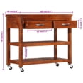 thumbnail image 4 of vidaXL Kitchen Trolley 100x48x89 cm Solid Acacia Wood, 4 of 5
