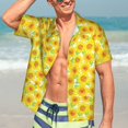 thumbnail image 7 of Pofeuu Sunflowers2 Print Hawaiian Shirt for Men Sleeves Casual Button Down Summer Beach Dress Shirts T-Shirts,3X-Large, 7 of 7