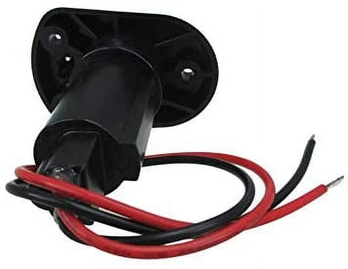 Marine Boat Black Nylon Cap 2-Prong Stern Light Top Socket Plug-In SS Pole Base - Foto 3