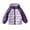 Purple, variant on Bovxnpu Girls Down Jackets Kids Padded Jacket Long Sleeve Hooded Zip Pocket Warm Coat Outfits