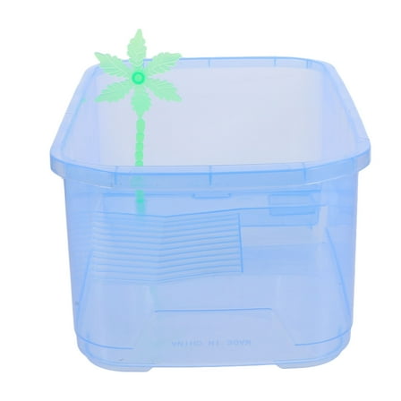 NICEXMAS 1Set Plastic Reptile Feeding Box with Basking Durable Safe Tortoise Breeding Tank