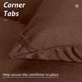 thumbnail image 5 of HYLEORY All Season King Size Bed Comforter - Cooling Down Alternative Quilted Duvet Insert with Corner Tabs - Winter Warm - Machine Washable - Mocha Coffee, 5 of 15