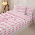 thumbnail image 3 of Manfei Pink Bow Knot Zipper Queen Comforter Set with Fitted Sheet and 2 Pillowcases,Initial Letter T Design Zipper Bedding Set,Pink Reversible,4pcs, 3 of 7