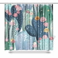 thumbnail image 1 of SUNENAT Beautiful Pastel Vintage Cacti Cactus Flowres Shower Curtain for Bathroom Shower Curtain 72(Wide) x 72(Height) Inches, 1 of 3