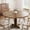 Brown, variant on TacleeKii 47" Kitchen Table for 4-6 People, Round Dining Room Table for Kitchen, Dining Room,Brown