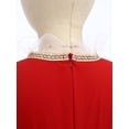 thumbnail image 5 of Aislor Girls Russian Traditional Dance Dress Ethnic Exquisite Stage Performance Outfit Red White 110, 5 of 7