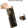 thumbnail image 3 of for Samsung Galaxy A23 4G/5G Case with Wristband Kickstand Plating Case Cover Slim Glossy Bling Phone Case Soft TPU Shockproof Bumper Case Luxury Electroplated Case,Black, 3 of 12