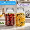 thumbnail image 5 of Airtight Glass Storage Jars with Clamp Lid - Food Storage Containers with Rubber Gasket Seal – Pantry & Kitchen Canisters for Dry Goods, Coffee, Sugar, Pasta -135oz | 4L | 1 GAL (1pk), 5 of 6