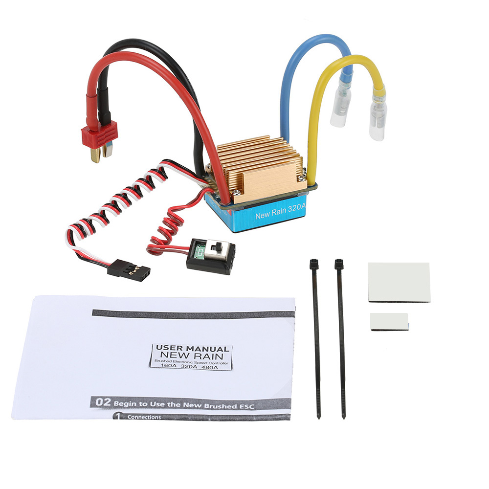 Waterproof 320A Brushed ESC Electronic Speed Controller with 5V/3A BEC