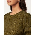thumbnail image 6 of Moomaya Printed Tops For Women, Smocked Short Sleeve Round Neck Casual Tunic Top, 6 of 8