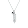 thumbnail image 4 of Elli by Julie & Grace Women 17" Feather Crystals Necklace 925 Silver, 4 of 6
