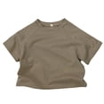 thumbnail image 1 of Zpanxa T-Shirts pour Garçons Couleur Unie Été Mince Manches Courtes Décontracté Col Rond Haut en Coton 5 Ans, 1 of 5