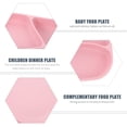thumbnail image 5 of OULII Baby Silicone Plates 1Pcs Pink Multi-grid for Feeding Time 8.7x5.7x1.4in, 5 of 5