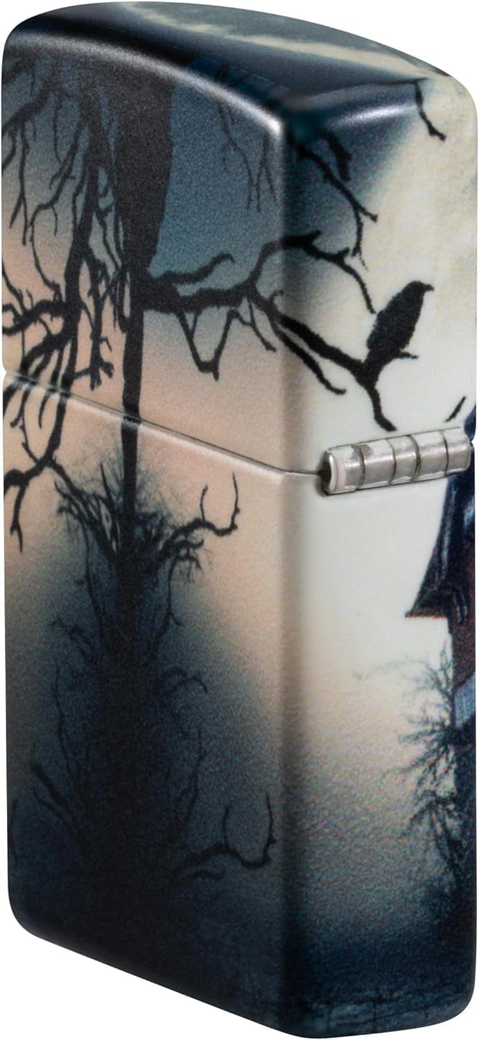 Zippo Lighter - Customized Message Haunted House - Glow-in-The-Dark Green 48922