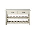 thumbnail image 3 of Martin Svensson Barn Door Solid Wood Sofa Console Table Antique White, 3 of 4