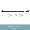 thumbnail image 4 of Kenney Layla 30-84" Value Decorative Steel Adjustable Curtain Rod, 1" Dia., Black, 4 of 10