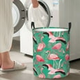 thumbnail image 4 of Tropical Flamingo A Laundry Basket, Laundry Hamper Waterproof Laundry Bag Clothes Hamper Laundry Bin with Handles for Bedroom, Living Room, Kids Room-#, 4 of 5