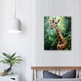 thumbnail image 4 of Acheng Giraffe In The Green Forest Printed Canvas Wall Art,  Ready to Hang 12x16 in, 4 of 5