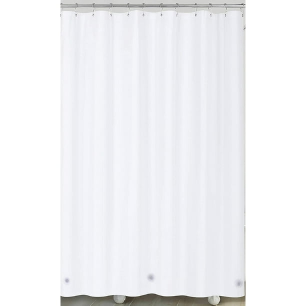 Magnetized Shower Curtain Liner, Thick Clear Vinyl Shower Curtain