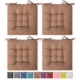 thumbnail image 1 of Square Moon Pillow Paquete De 4 Cojines Para Silla Con Relleno De Poliéster De Alta Resiliencia, Resistente A La Decoloración, Comedor Interior Y Exterior, 16 X 16 Pulgadas, Color Chocolate, 1 of 5