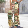 thumbnail image 6 of TMOYZQ Palazzo Pants for Women 2025, Elastic High Waisted Boho Casual Loose Wide Leg Pants Plus Size Print Baggy Lounge Trouser Pants on Clearance, 6 of 6