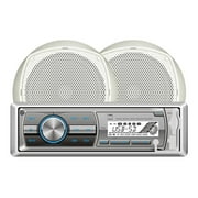 Dual MCP100 - Marine - digital receiver - in-dash - Single-DIN - 60 Watts x 4 - with two 6.5" speakers