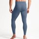 thumbnail image 4 of Pantalones de yoga largos para hombre, de color liso, de cintura alta, con bolsillos, ajustados, para correr, cálidos, de nailon, 4 of 5