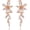 Marquise CZ Floral Earring- rose gold, variant on CZ Bridal Earrings for Wedding Women’s Elegant Teardrop Cubic Zirconia Cluster Floral Leaf Crystal Rhinestone Dangle Drop Earring for Bride Bridesmaids Mother of Bride Party Prom Earrings for[a0659]