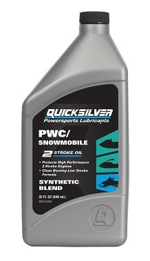 Quicksilver 8M0169033, 2-Stroke PWC/Snowmobile Engine Oil – Premium Synthetic Blend – 1 Qt.