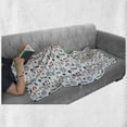 thumbnail image 6 of Lighthouse Soft Flannel Fleece Throw Blanket, Nautical Anchors Waves Helms and Animal Silhouettes Compass Navigation, Cozy Plush for Indoor and Outdoor Use, 70" x 90", Indigo Red White, by Ambesonne, 6 of 6