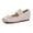 Beige, variant on Dress Shoes For Women Satin Bow Mary Jane Flats Hidden Heel Polka Dot Slip-On Comfort Casual Shoes Pink 36