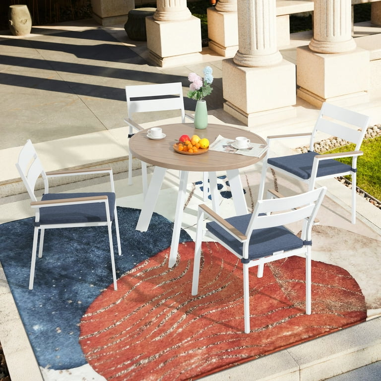 OC Orange Casual 5 Piece Aluminum Patio Dining Set Outdoor