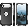 thumbnail image 2 of Dteck for iPhone 17 Air Case, Heavy Duty Drop Protection Hard PC Soft Silicone Hybrid Case Anti-Scratch Shockproof Back Cover for iPhone 17 Air,Black, 2 of 7