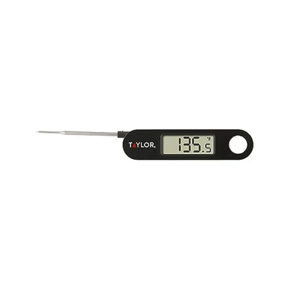 Taylor Instant Read Digital Meat Thermometer 1476 - Folding Probe - Black