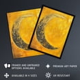thumbnail image 2 of Artery8 Crescent Moon Orange Gold Moonlight Tassels Living Room Art Print Framed Poster Wall Decor 12x16 inch, 2 of 3