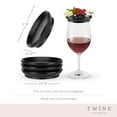 thumbnail image 4 of Twine Wooden Wine Glass Topper Appetizer Plates for Host Gifts, Set of 4, 4 of 5