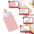 thumbnail image 3 of Espejo de bolsillo Uxcell de acero inoxidable irrompible, espejo compacto de maquillaje con funda de cuero PU (Rosa, 2.56 x 3.74"), 3 of 7