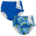 thumbnail image 1 of i play Baby and Toddler Snap Reusable Swim Diaper - Royal Blue and Turtles - 2 Pack, 1 of 7