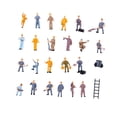 thumbnail image 4 of 25 figuras de trabajadores a escala 1:87, mini trenes, kit de construcción de colección arquitectónica para decoración de casas de muñecas y, 4 of 9