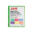 thumbnail image 2 of JAM Paper Heavy Duty 3-Hole Punched 2-Pocket Plastic Folders Multicolored Assorted Wave Colors, 2 of 5